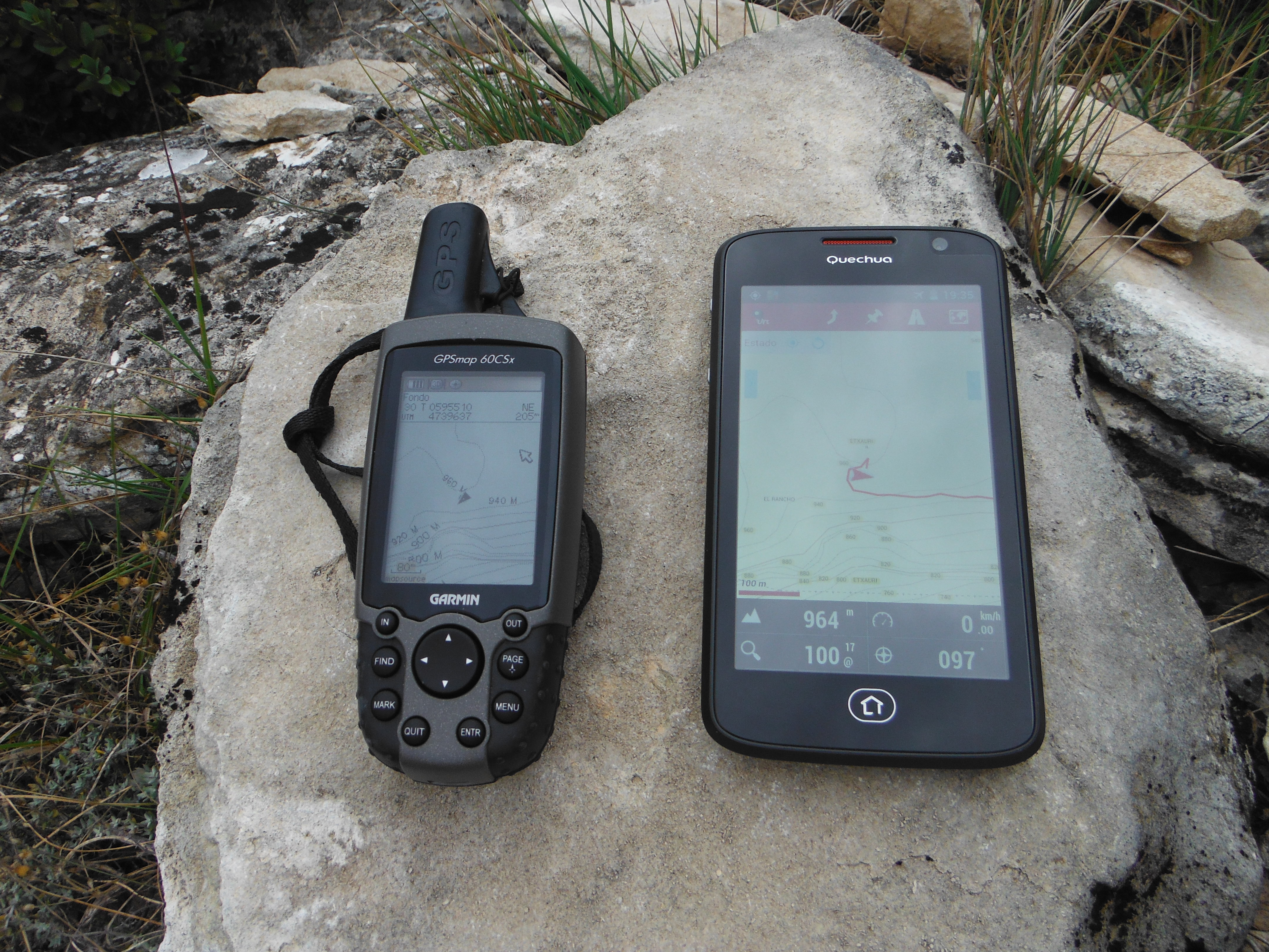 GPS senderista y Smartphone